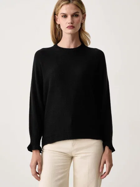 Twinset pulover pentru femei cu lână negru