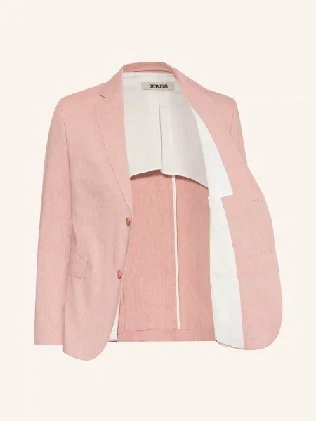 Drykorn Oblekové Sako Yames Slim Fit Se Lnem orange oranžové