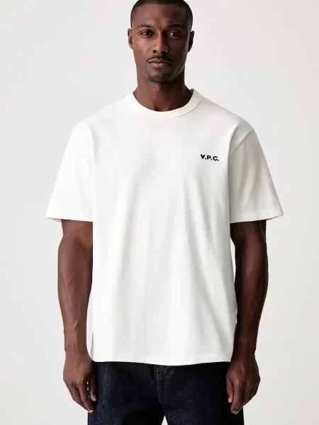 A.P.C. tricou pentru bărbați din t-shirt boxy petit vpc bej