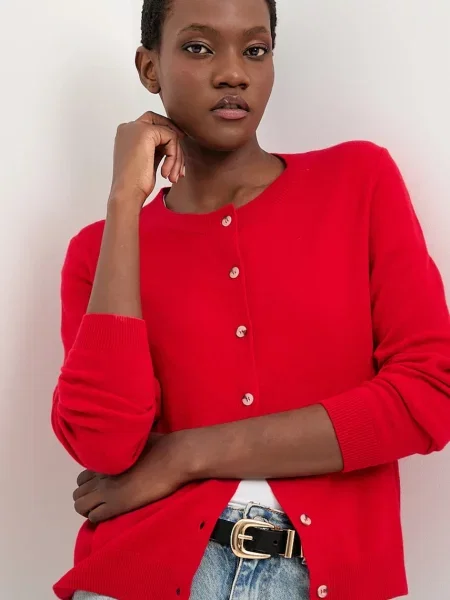 Answear.LAB cardigan din lana rosu light