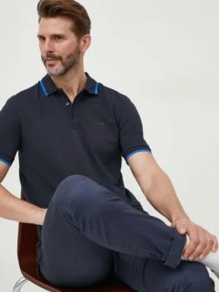 BOSS polo Parlay granatowa