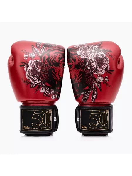 Rękawice bokserskie Fairtex Golden Jubilee red czerwone