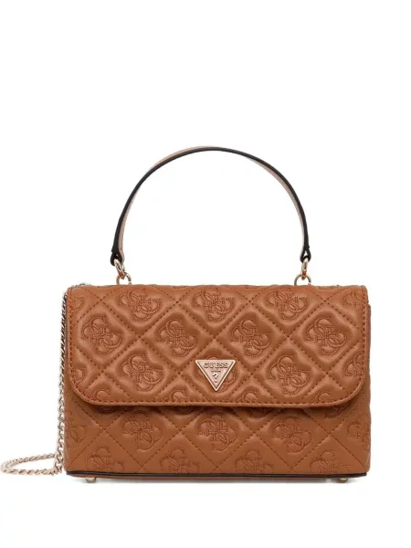 Kézitáska Guess autogrammal barna