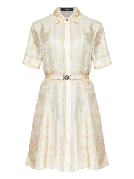 Rochie mini Versace cu imagine de costum alb