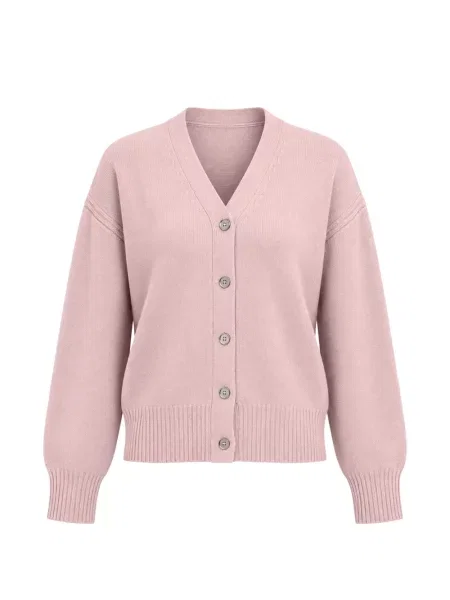 Cardigan Pinko tricotate cu decolteu în V roz