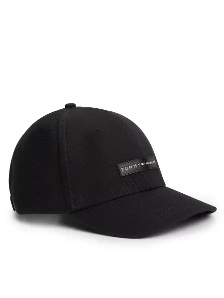 Kapa s šiltom Tommy Hilfiger Logo Patch Canvas Baseball Cap črna