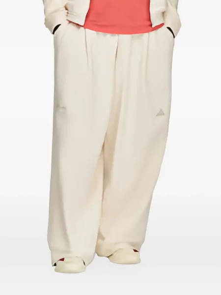 Pantaloni Adidas cu dungi alergare alb