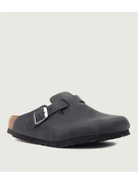 Bőr mules Birkenstock fekete