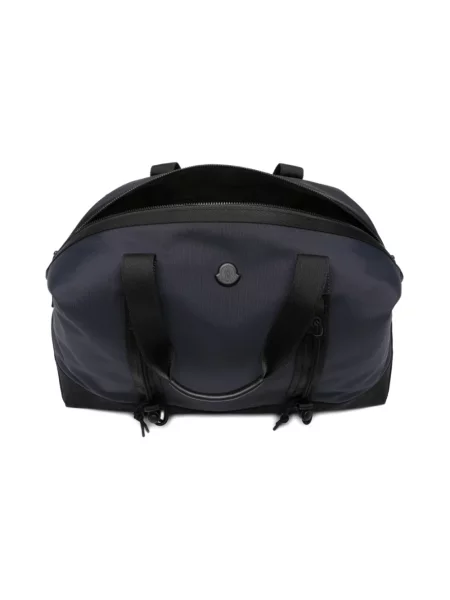 Torba Moncler skórzana niebieska