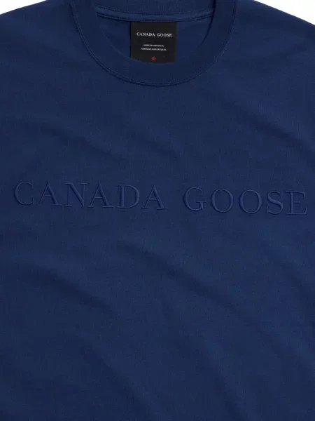 Tricou Canada Goose cu broderie albastru