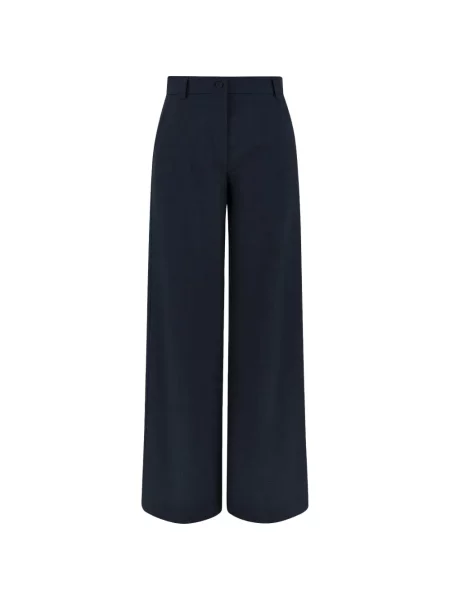 Pantaloni palazzo Paul & Shark cu talie înaltă albastru