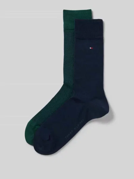 Skarpety długie z bawełny mieszanej w zestawie 2 szt. Tommy Hilfiger