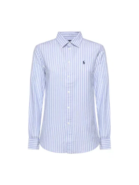 Koszula Polo Ralph Lauren w paski z paskiem niebieska
