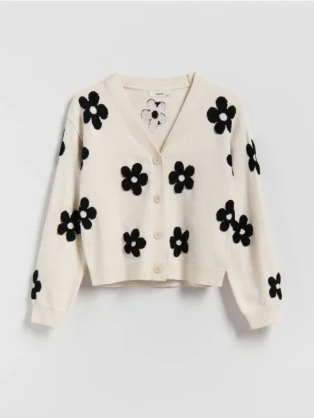 Reserved Cardigan cu model din multicolor