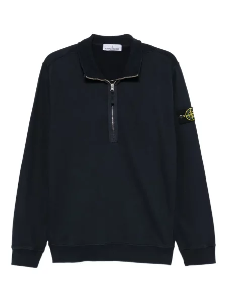 Половин цип суитчър Stone Island камъни синьо