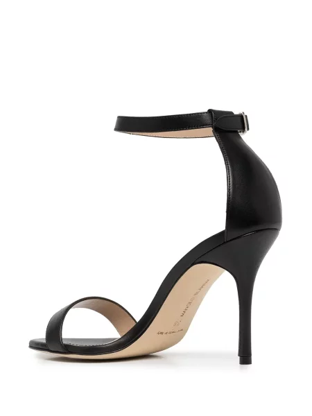 Sandale Manolo Blahnik din piele negru