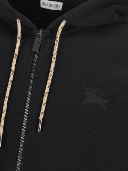 Hanorac cu glugă Burberry în carouri negru