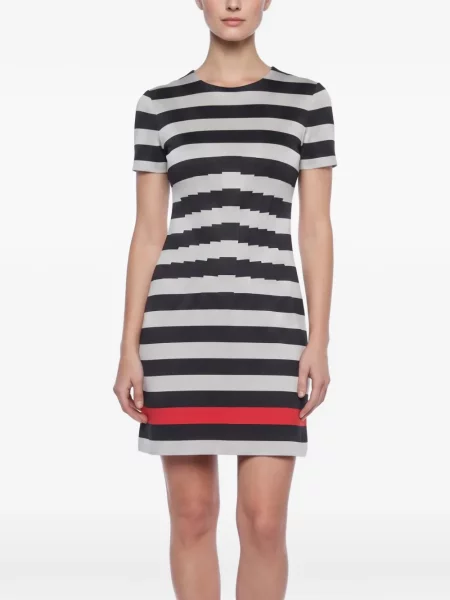 Ριγέ μίντι φόρεμα Dvf Diane Von Furstenberg μαύρο
