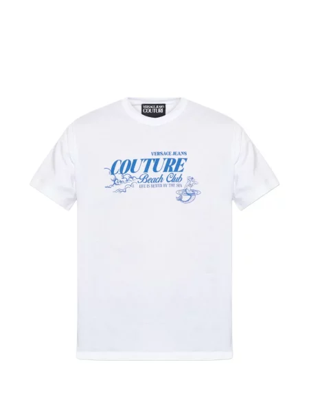Tricou grafic Versace Jeans Couture cu imagine alb