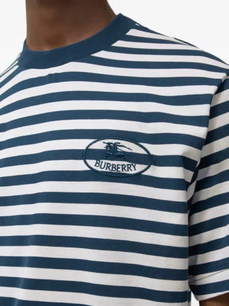 Tricou Burberry cu dungi albastru
