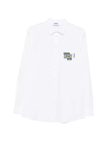 Cămașă Moschino cu autograf alb