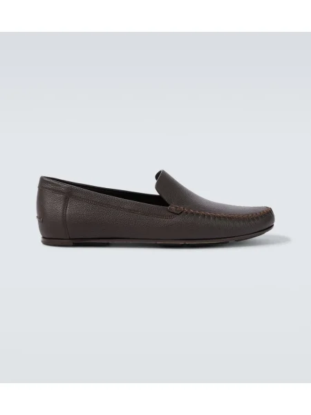 Pantofi loafer Manolo Blahnik din piele maro