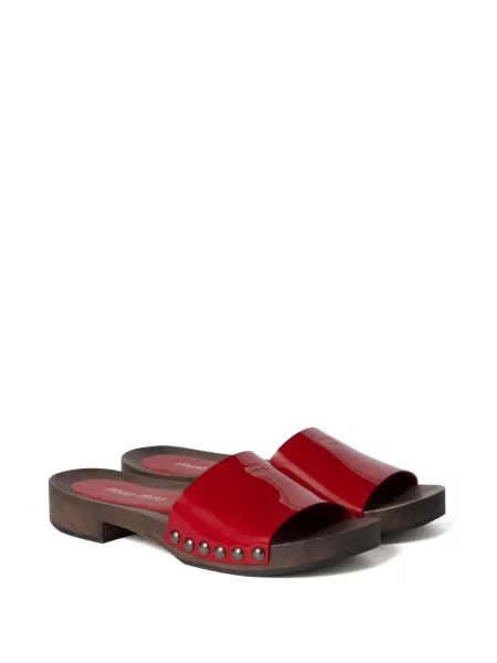 Sandale Miu Miu din piele roșu