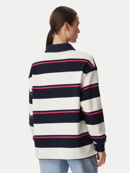 Tommy Jeans Majica mornarsko plava / roza bijela