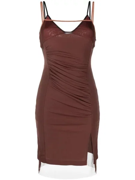 Rochie mini Helmut Lang drapată maro