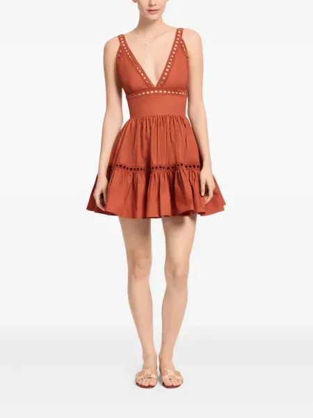 Rochie Elie Saab cu decolteu în V portocaliu