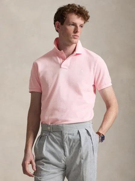 Polo Ralph Lauren polo tričko pánske ružová