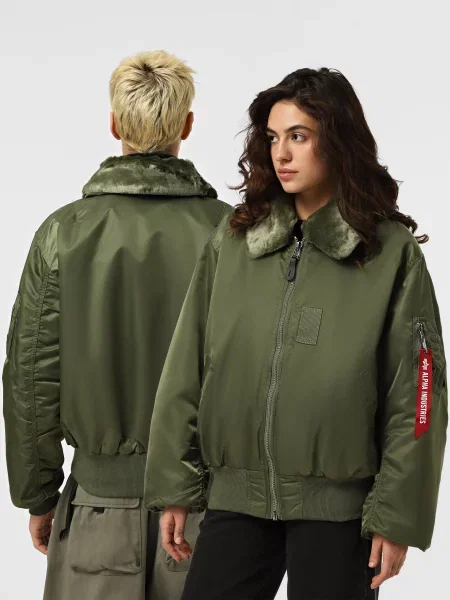 Бомбер Alpha Industries зеленый