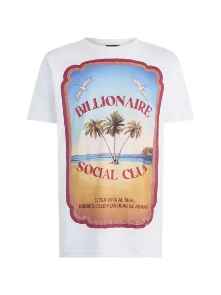 Tricou Billionaire cu imagine alb