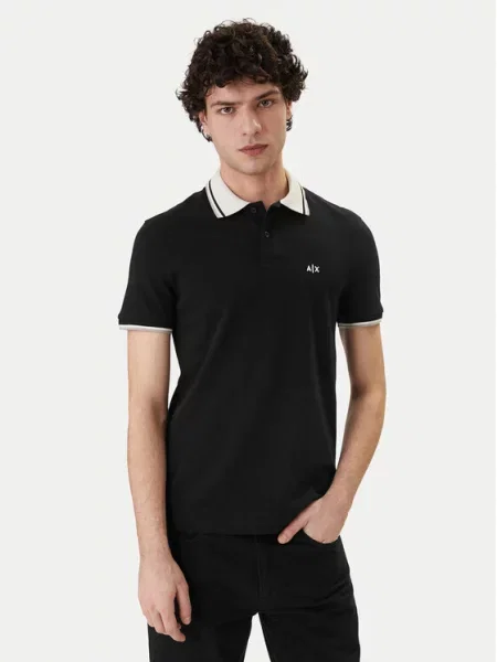 Armani Exchange Polo majica črna