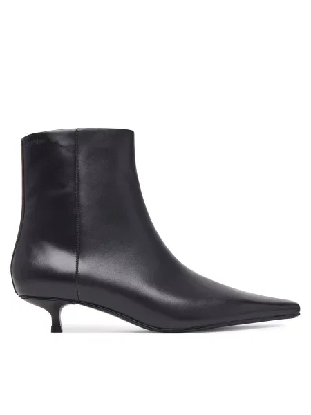Μποτάκια Calvin Klein Kitten Heel Ankle Boot Lth Σκούρο καφέ