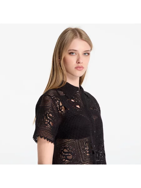 Тениска AllSaints Kyra Polo Tee Black S черно