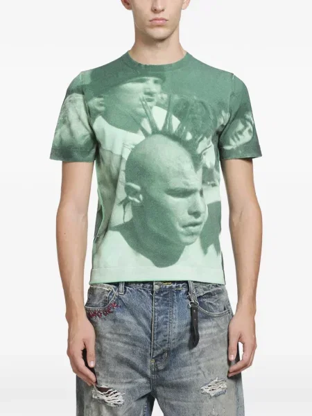 Tricou Dagger tricotate verde