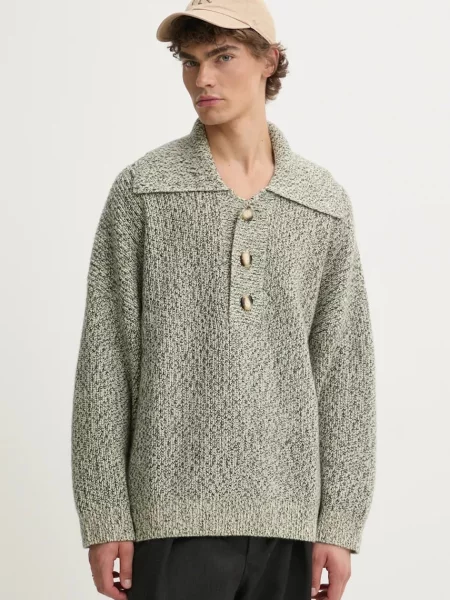 Nanushka pulover de lână DELIER barbati verde