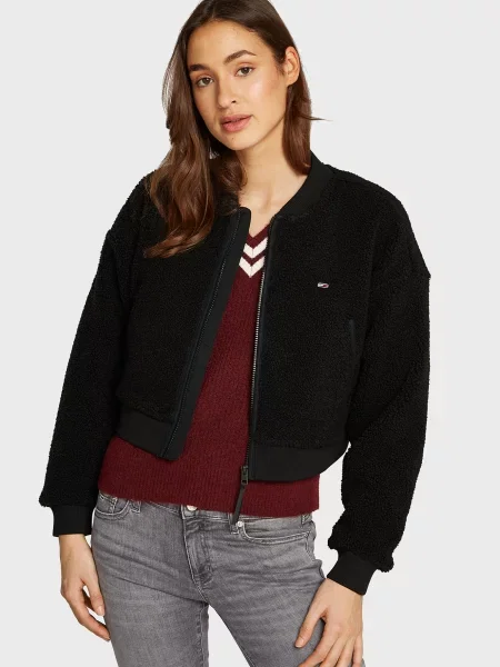 Свитер Tommy Jeans Тедди черный