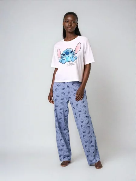 Двокомплектна піжама Stitch білий