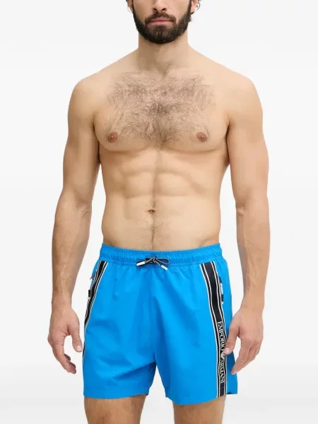 Slip de baie Emporio Armani cu autograf albastru