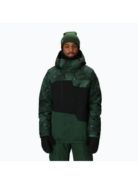 Geacă de snowboard pentru bărbați Geo Insulated moss green colorblock verde