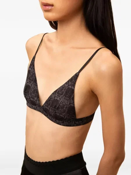 Sutien bralette Contessa Mills cu imagine negru