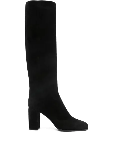 Botine Prada cu vârf pătrat negru