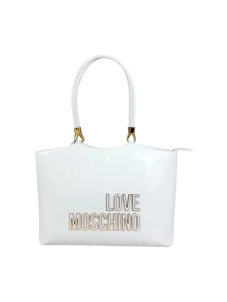 Shopperka Love Moschino z logo biała