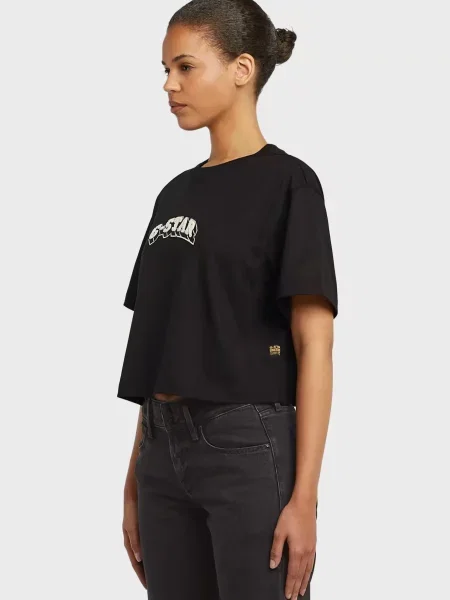 Фетровая футболка G-star Raw черная