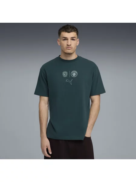 PUMA Koszulka unisex Manchester City FtblStatement Cellerator Odzież S zielony