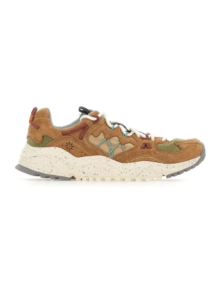 Sneakersy Flower Mountain zamszowe w kwiatki brązowe
