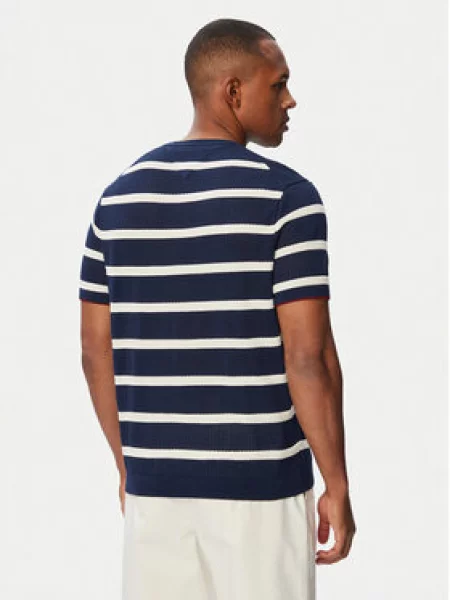 Tommy Hilfiger Pletené Tričko tmavě modrá bílá