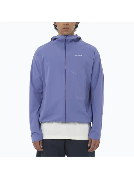 Kurtka z kapturem Salomon Bonatti Waterproof fioletowo-niebieska M niebieska